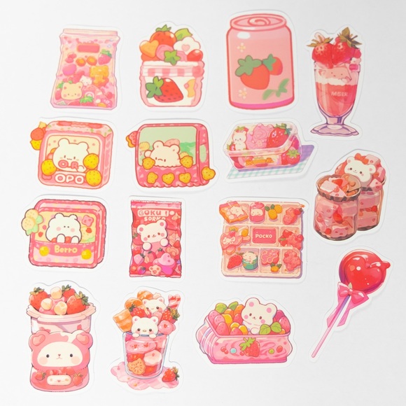 50 pcs Kawaii Bear Vinyl stickers decals - Picture 1 of 5